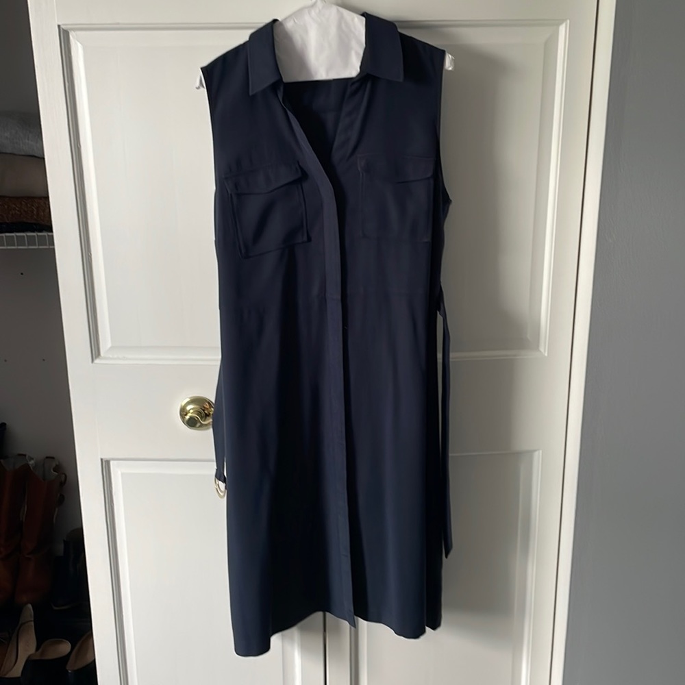 Navy shirt dress
